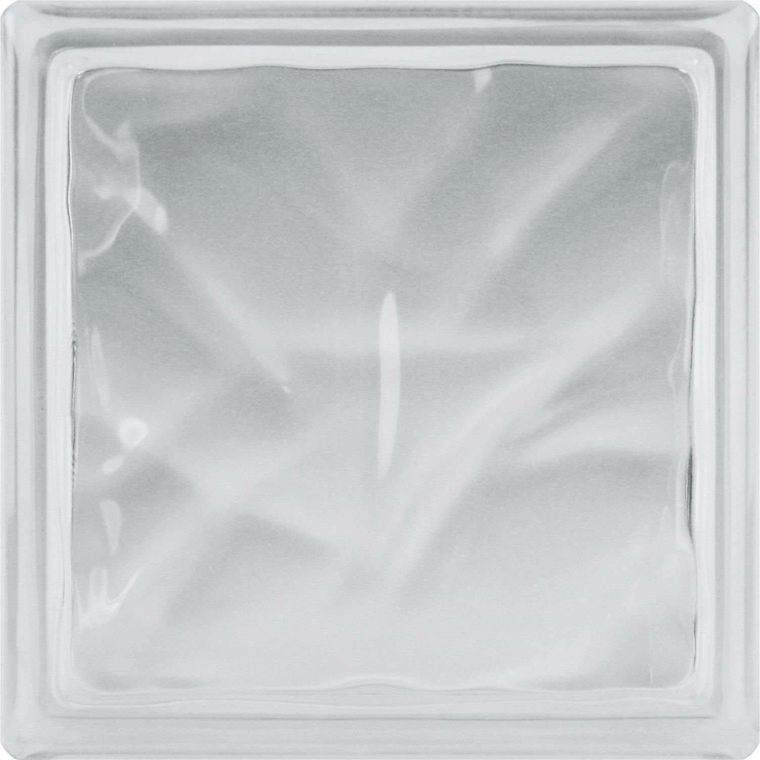 Design Glasbaustein Wolke klar 19x19x8 cm