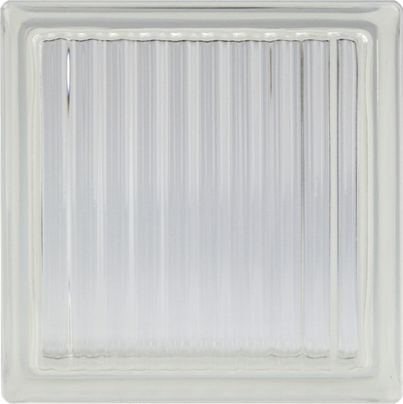 Design Glasbaustein Parallel klar 19x19x8 cm