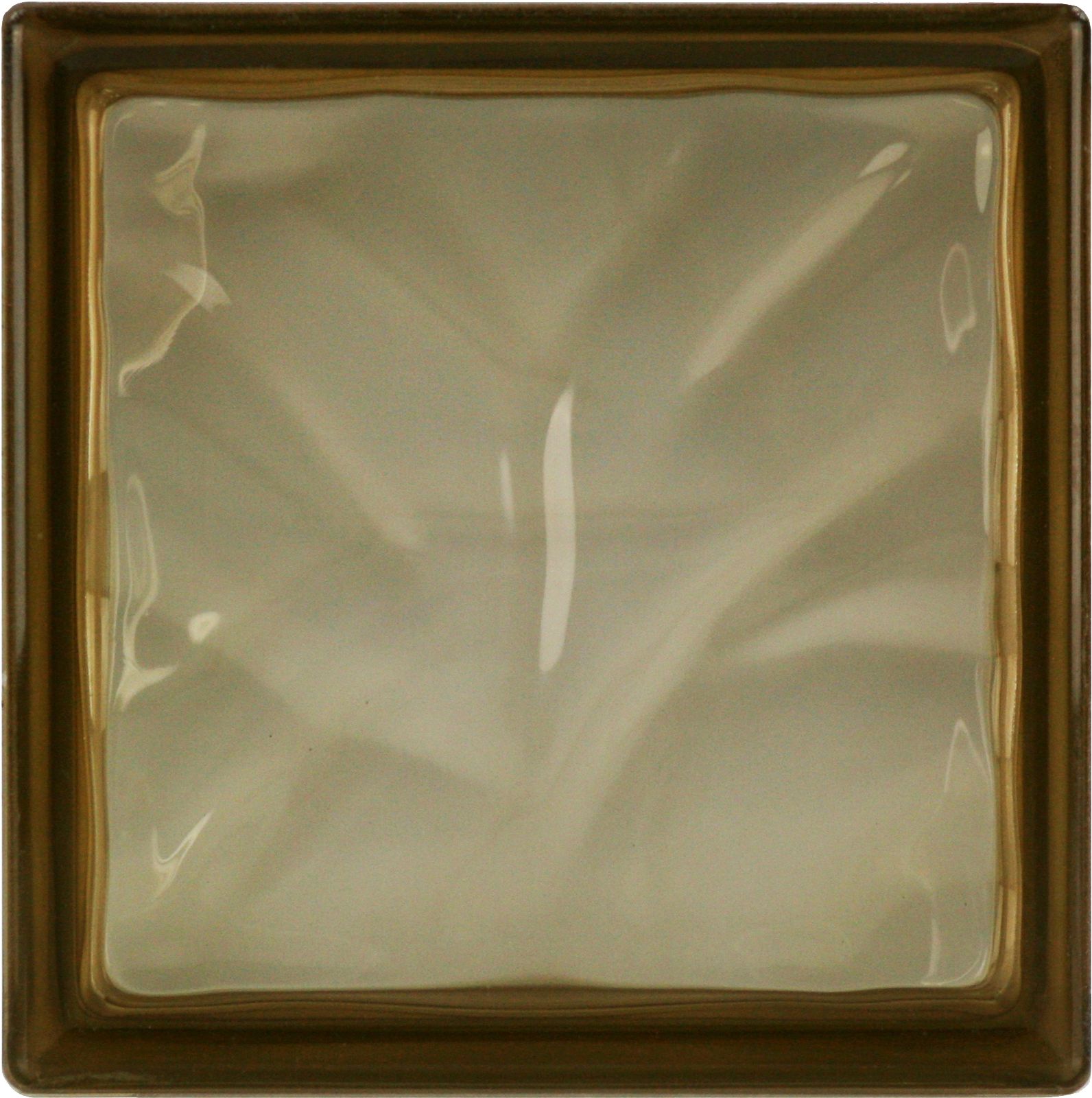 Design Glasbaustein Wolke Silor bronze 19x19x8 cm