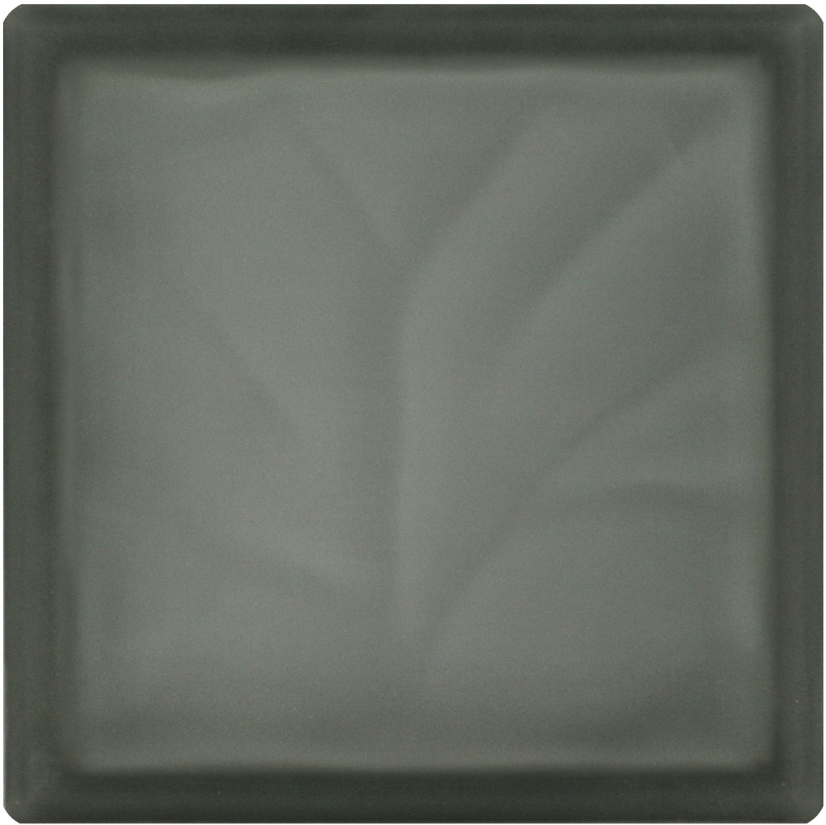 Design Glasbaustein Wolke grau 2-seitig satiniert 19x19x8 cm