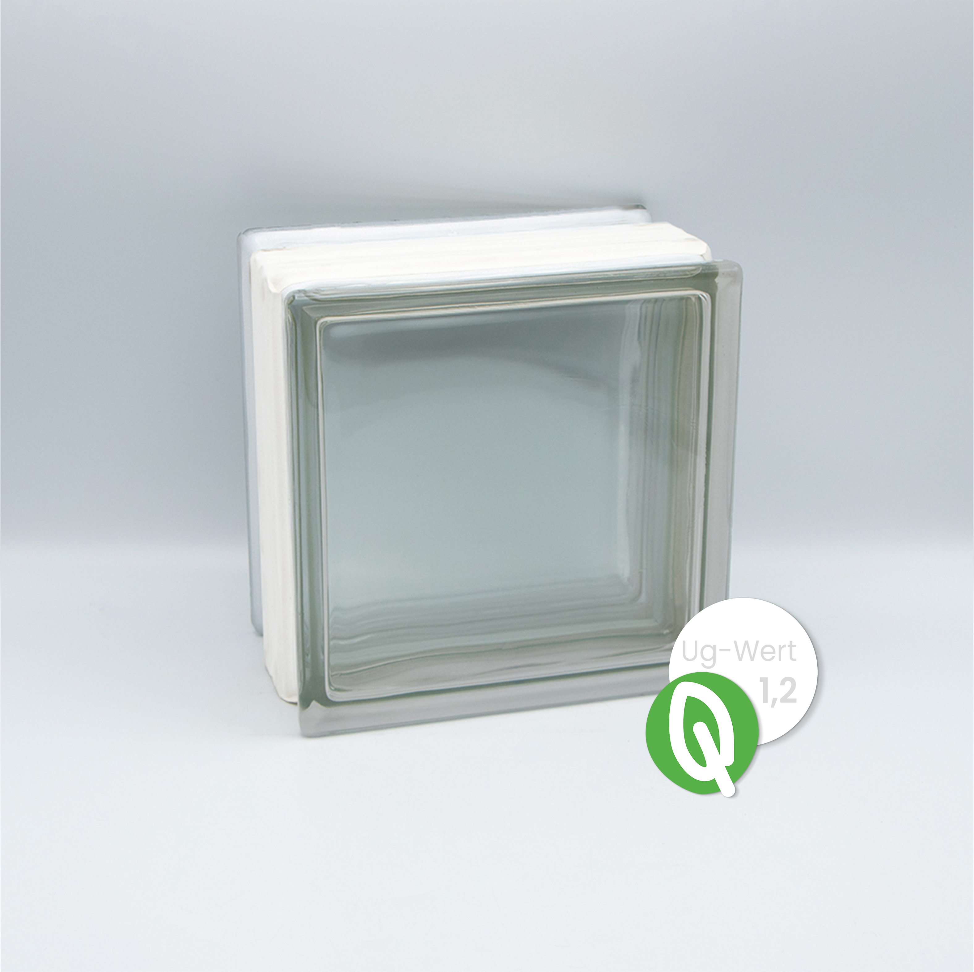 THERMO BLOCK Glasbaustein Vollsicht klar, 19 x 19 x 12 cm, Wärmedämmung: Ug 1,2
