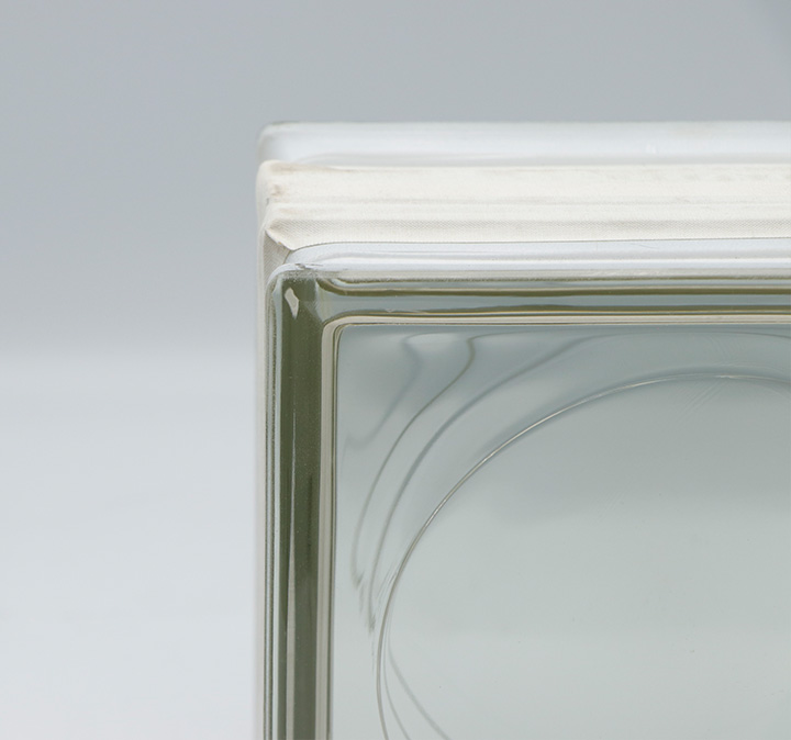 THERMO BLOCK Glasbaustein Alpha rund klar, 19 x 19 x 12 cm, Wärmedämmung: Ug 1,2