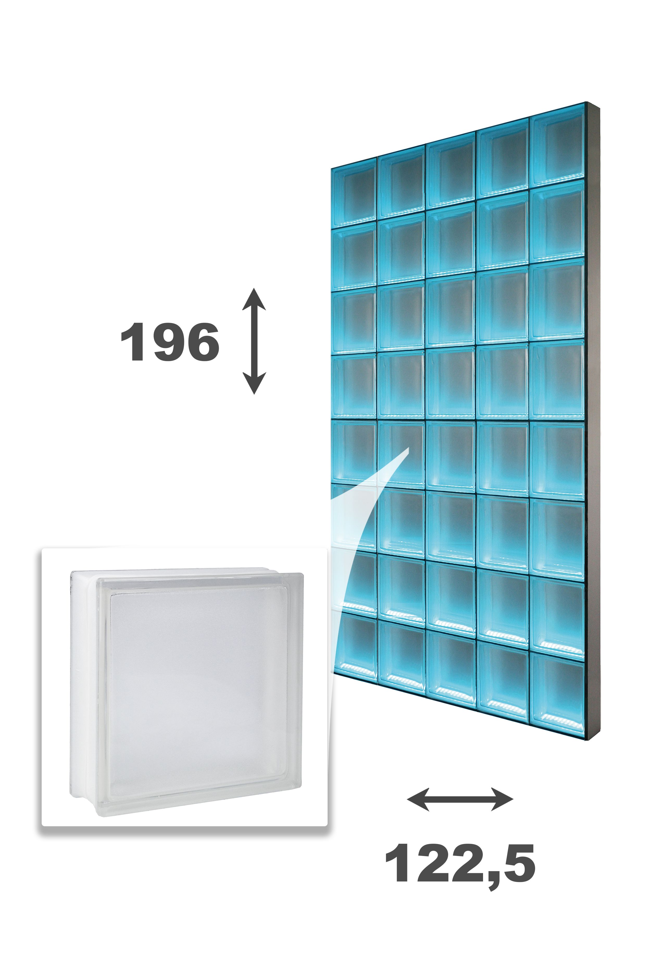 Light My Wall SET DIY BxH: 122,5x196 cm - Riva klar